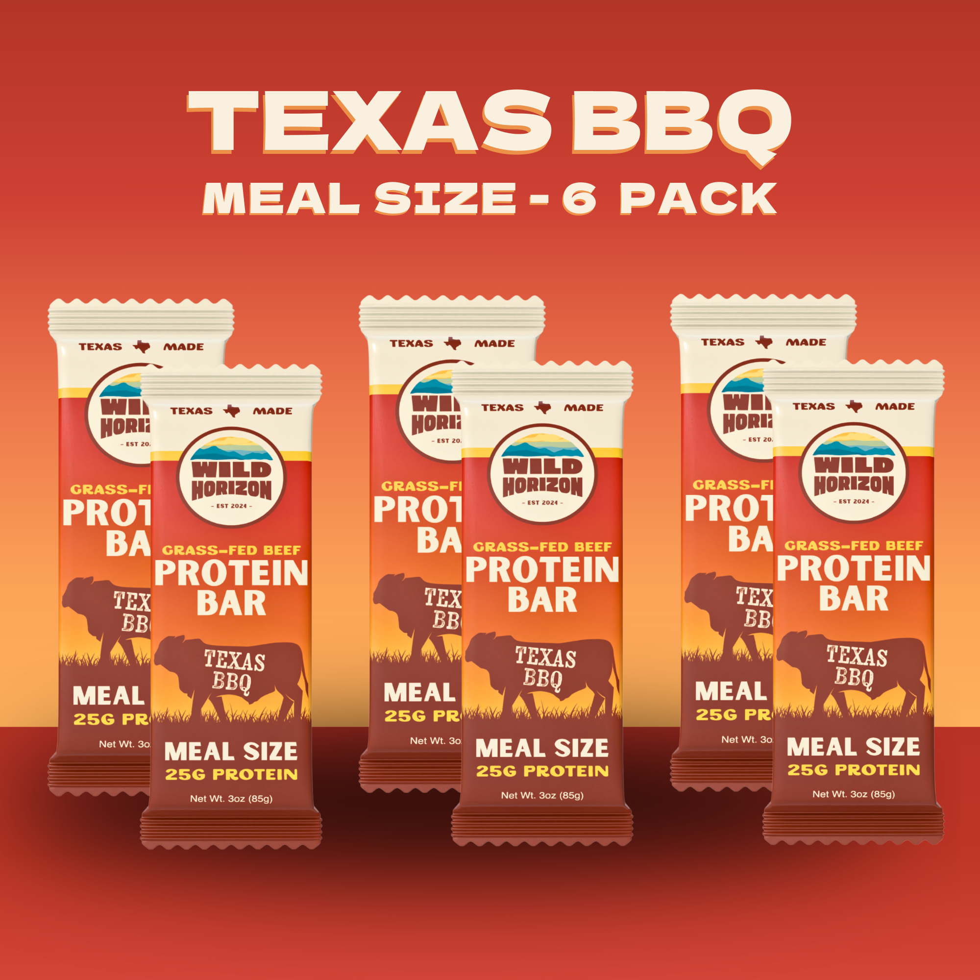 Texas BBQ – 6 Bar Pack – Meal Size